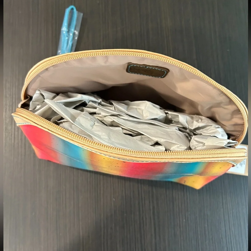 NWT Catchfly Dome Multi Colored Make Up‎ Bag Storage Case Cosmetic Bag